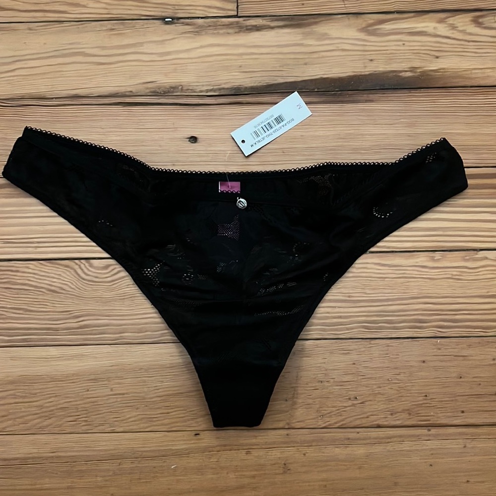 Never worn Adore Me black thong size M